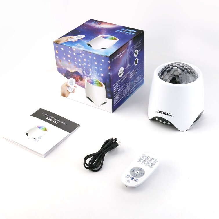 Liwarace 2-In-1 Star Projector And Sound Machine, Htwon Night Light For